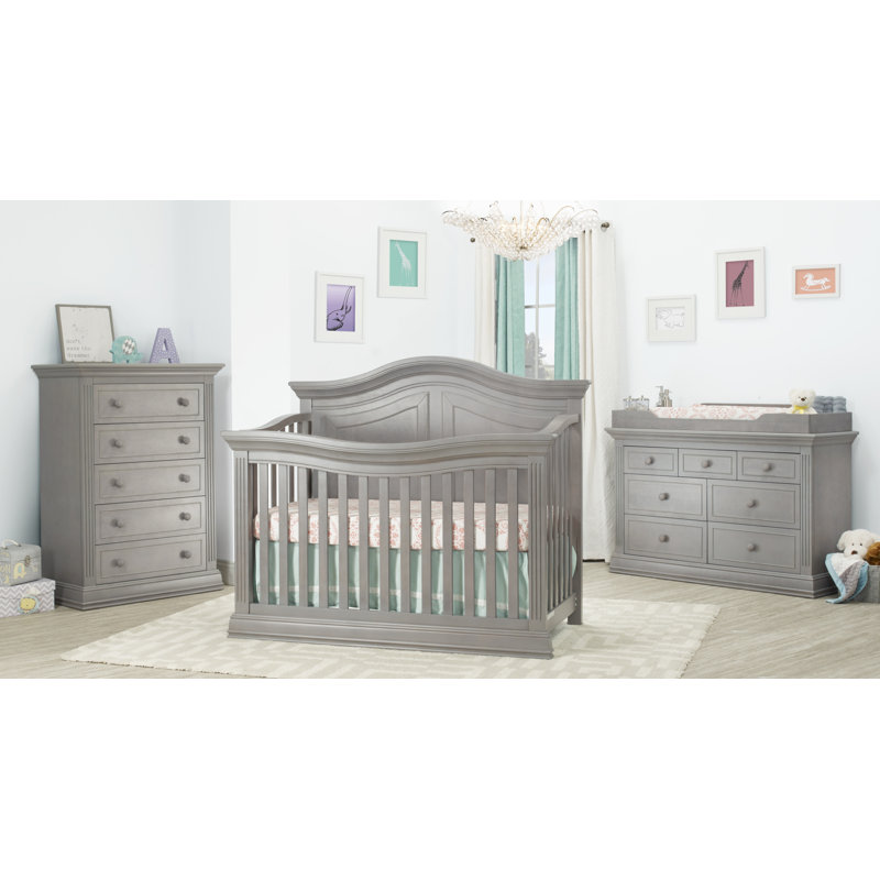 Providence 7-Drawer Fully Assembled Solid Wood Dresser, Stone Gray