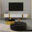 Table basse 31,5 po à 2 niveaux avec plateau pivotant à 360 ° noir et or 31,5 po-2060325070-2060325065