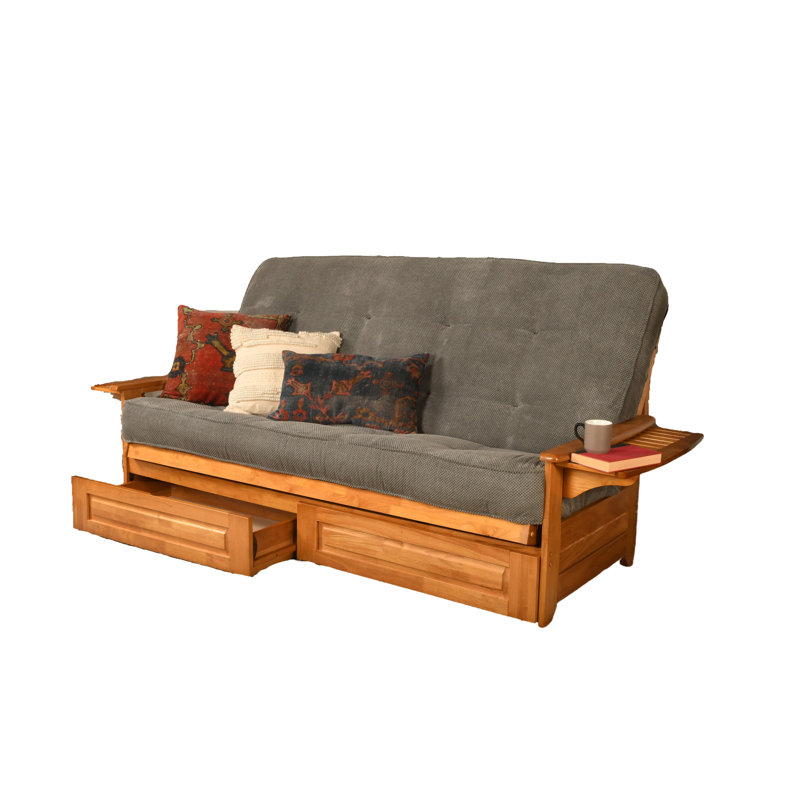 Futon avec rangement Stratford, Noyer cendré, Marmont Thunder