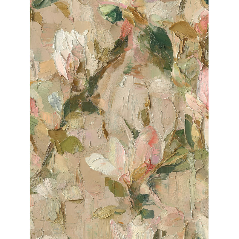 Papier peint floral abstrait, murale décorative moderne