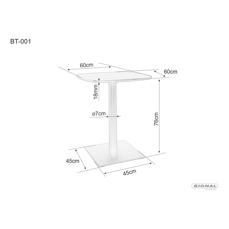 Haake Metal Base Dining Table
