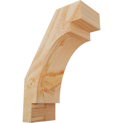 4"W x 8"D x 12"H Merced Rough Sawn Knee Brace, Douglas Fir