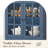 31.5" Blue Kitchen Pantry Cabinet with Glass Doors, Drawer & Adjustable Shelves, Small Food Pantry Storage Cabinet, Coffee Bar Cabinet, Buffet Cabinet for Kitchen Dining Room-1790493872
