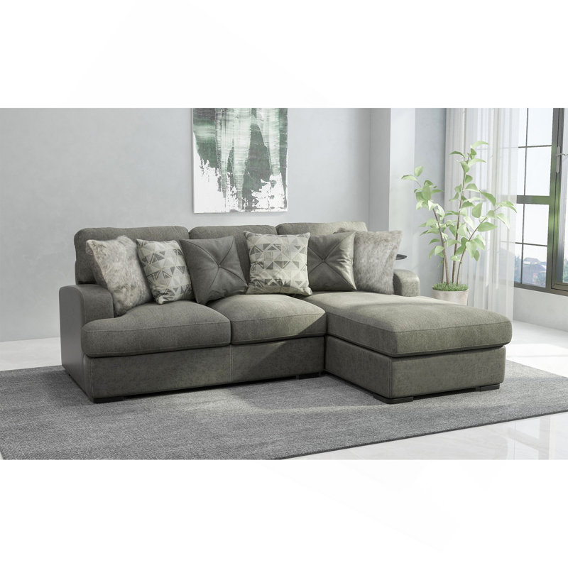 Gray 2 Piece Right Side Facing Sectional