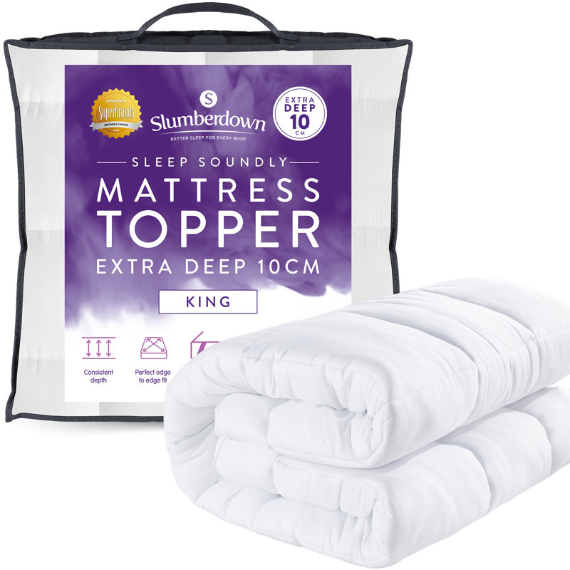 Sleep Soundly Extra Deep 10cm Mattress Topper – Ultra Plush Comfort, Breathable & Supportive Sleep Enhancer, Kingsize (5')