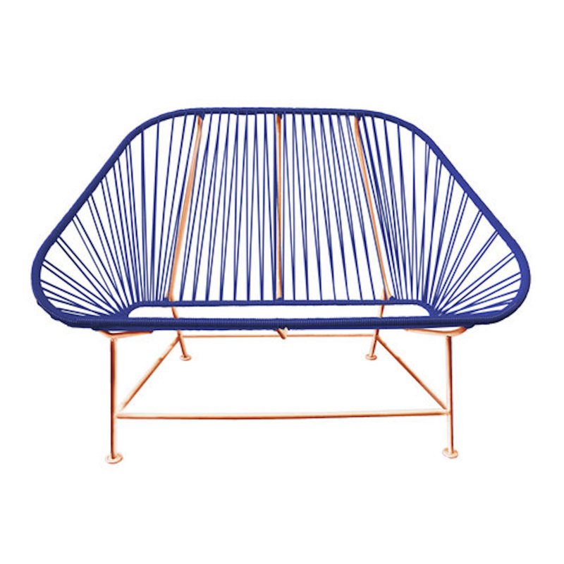 Causeuse InLove, Bleu profond / cuivre