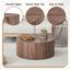Table basse cylindrique en noyer foncé Brayden Studio-2022331245