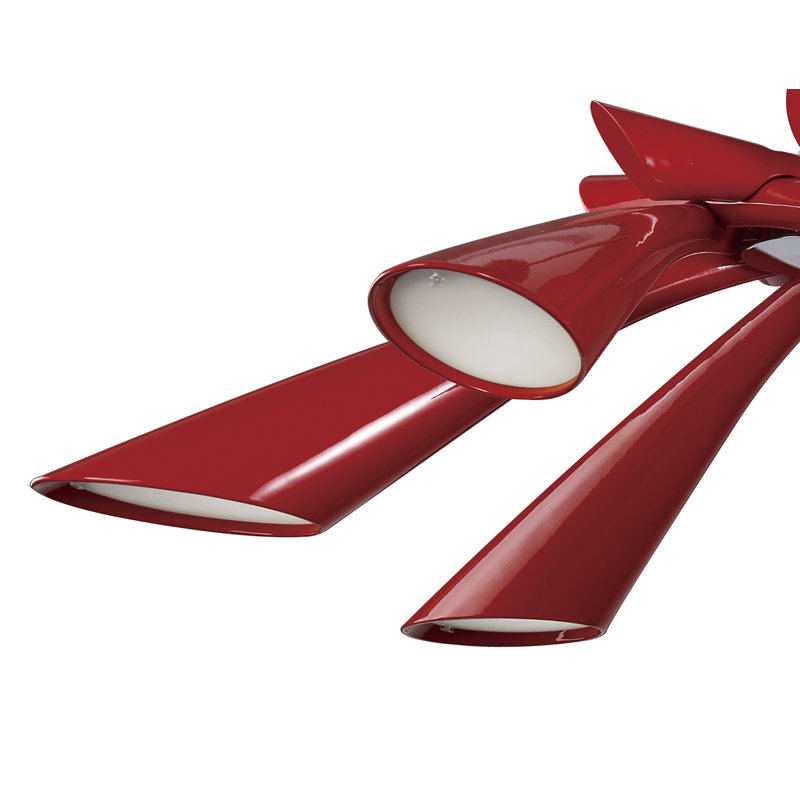 Garonzik 6 - Light Chandelier, Red