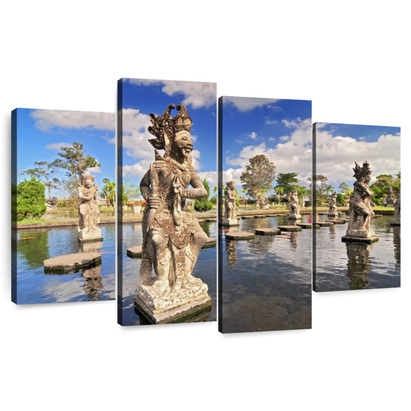Statues Adella Tirta Gangga, H 14 po x l 24 po