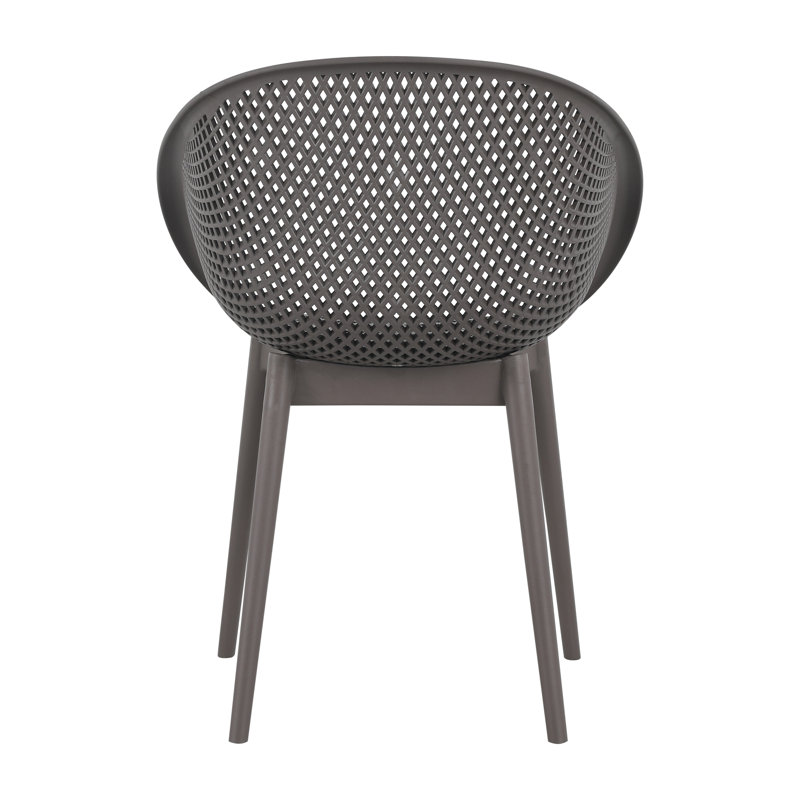 2-Pack Modern Lounge Chairs, Warm Gray