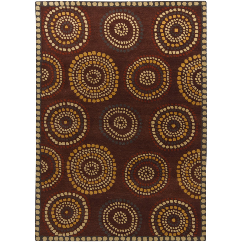 Tapis brun foncé Abbeville, 5 pi x 7 pi