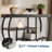 4-Tier Narrow Console Table for Living Room - Industrial Farmhouse Sofa Table with Storage Shelves - Sturdy Metal & Wood Accent - Modern Hallway Furniture Set - Black Wood Grain-314844418