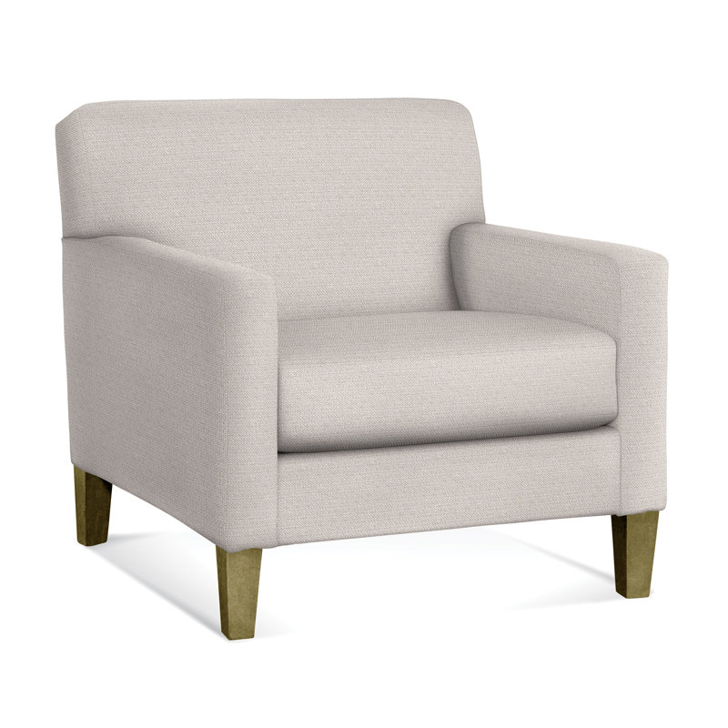 Tampa Armchair, White Textured Performance; 0865-91, Havana
