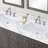 61 Marble Material 2 Double Bathroom Vanity Top With Yes Sink And Faucet