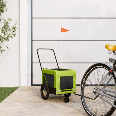 vidaXL Pet Bike Trailer Bicycle Cargo Dog Stroller Oxford Fabric and Iron