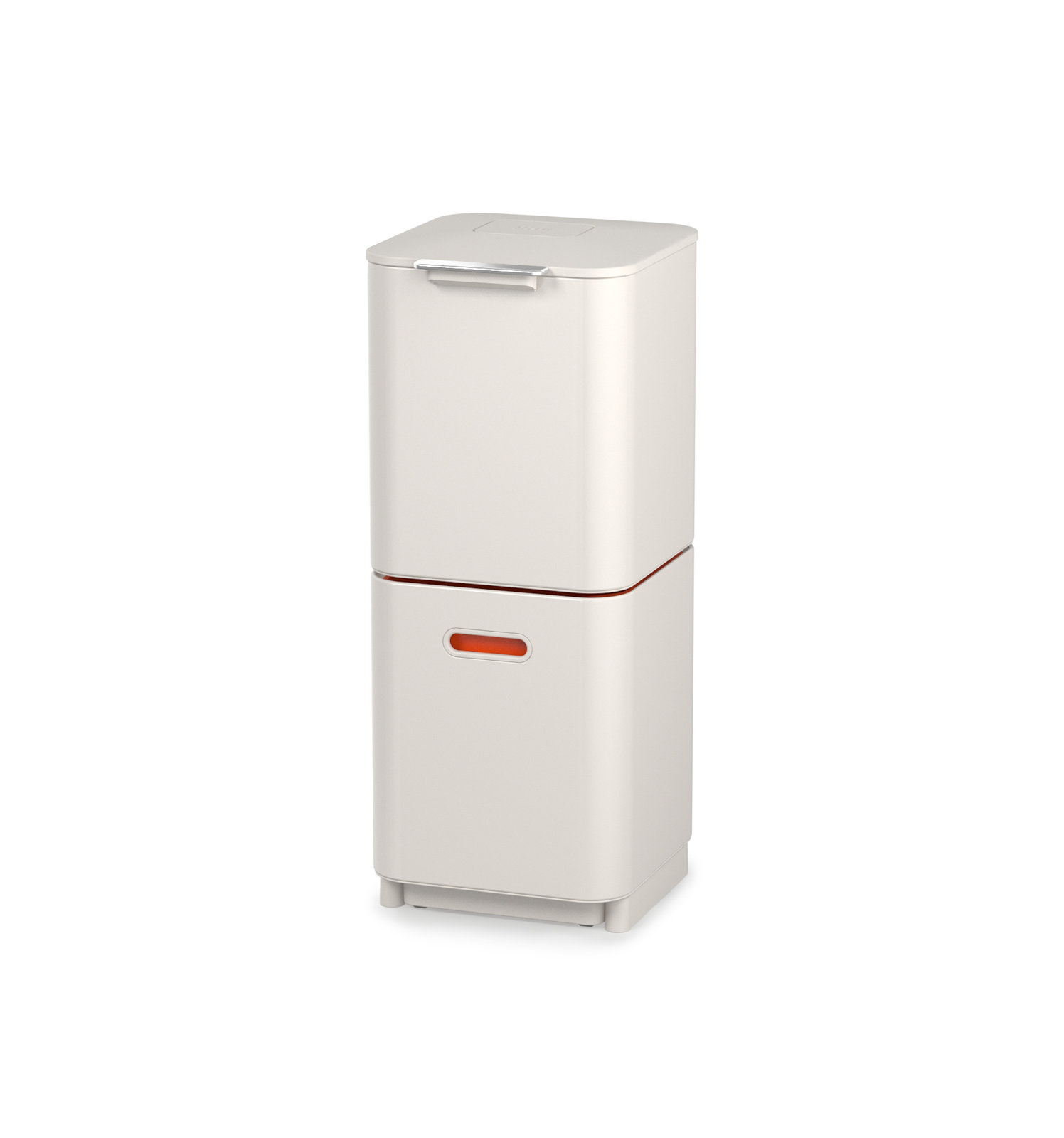 Joseph Joseph Totem Dual Recycling Trash Can, Stone, 10.60 US Gallons