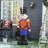 Christmas Inflatable Nutcracker Toy Soldier With Candy Cane, Outdoor Blow-Up Yard Decoration With LED Lights Display