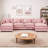 130.7" U-Shaped Modular Sectional Sofa with 2 Movable Ottomans, 4-Seater Chenille Cloud Couch Set for Living Room, DIY Combination with High-Resiliency Memory Foam & Spring System-1599235759