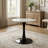 Modern Marble-Texture Round Table, Pedestal Base Coffee Table and Dining Table for 2–4 People, Suitable for Living Rooms, Apartments, and Cafés-221508032-221508092