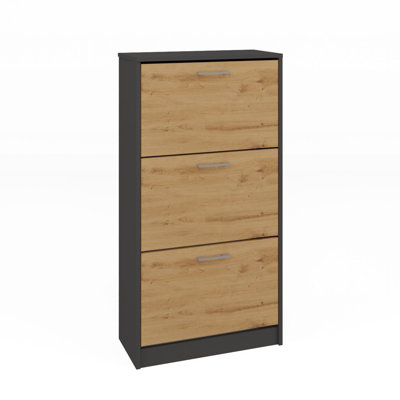 Delancey 12 Pair Stackable Flip Down Shoe Storage