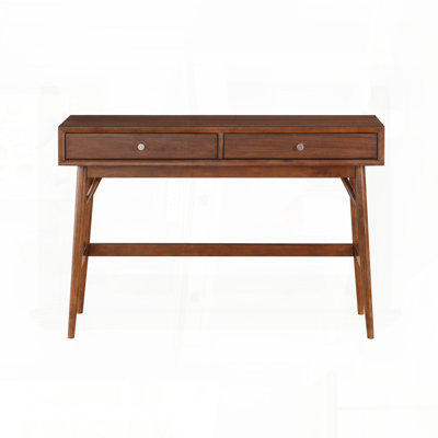 Sofa Table with Walnut Veneer and 2 Dovetail Drawers