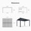 Pergola mauve en aluminium avec toit ajustable et toit rigide-125939388