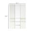 Ensemble de placard Ely, portes à double miroir, 5 tiroirs, 71 po, blanc