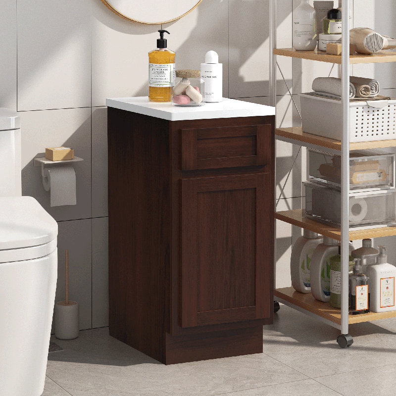 Base de meuble-lavabo simple Heyward, Brun, H 32,5 po x l 15 po x P 21 po