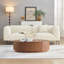 Table basse ovale moderne de luxe avec tiroir en noyer foncé