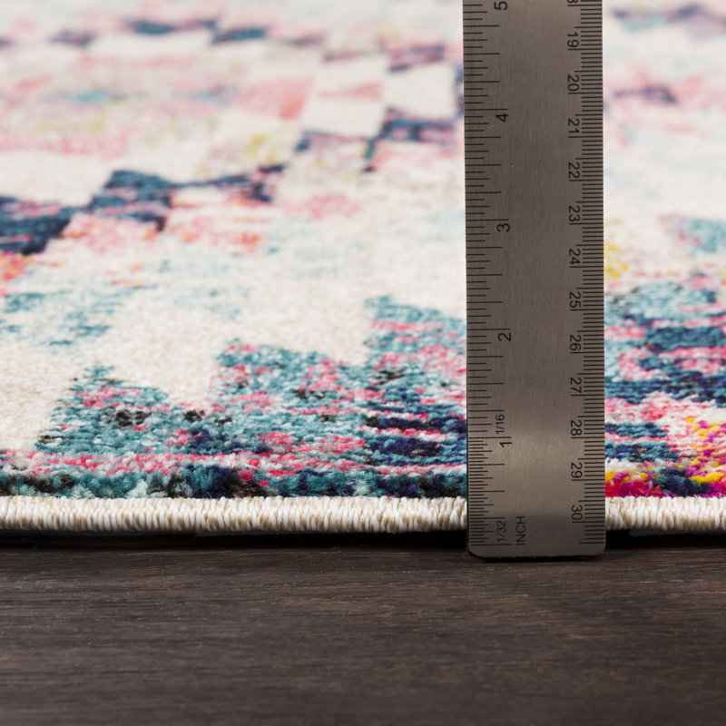 Emely Geometric Indoor Rug, Round 7'10"