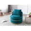 Fauteuil demi-tonneau pivotant en velours l 32,3 po Johnthon-2023112977