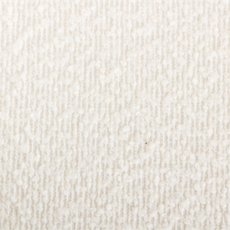 2 chaises de salle à manger modernes blanches - sièges rembourrés de mousse avec housse en boucle de 2 bases en fer stables