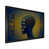 Impression noire sur toile encadrée sélectionné