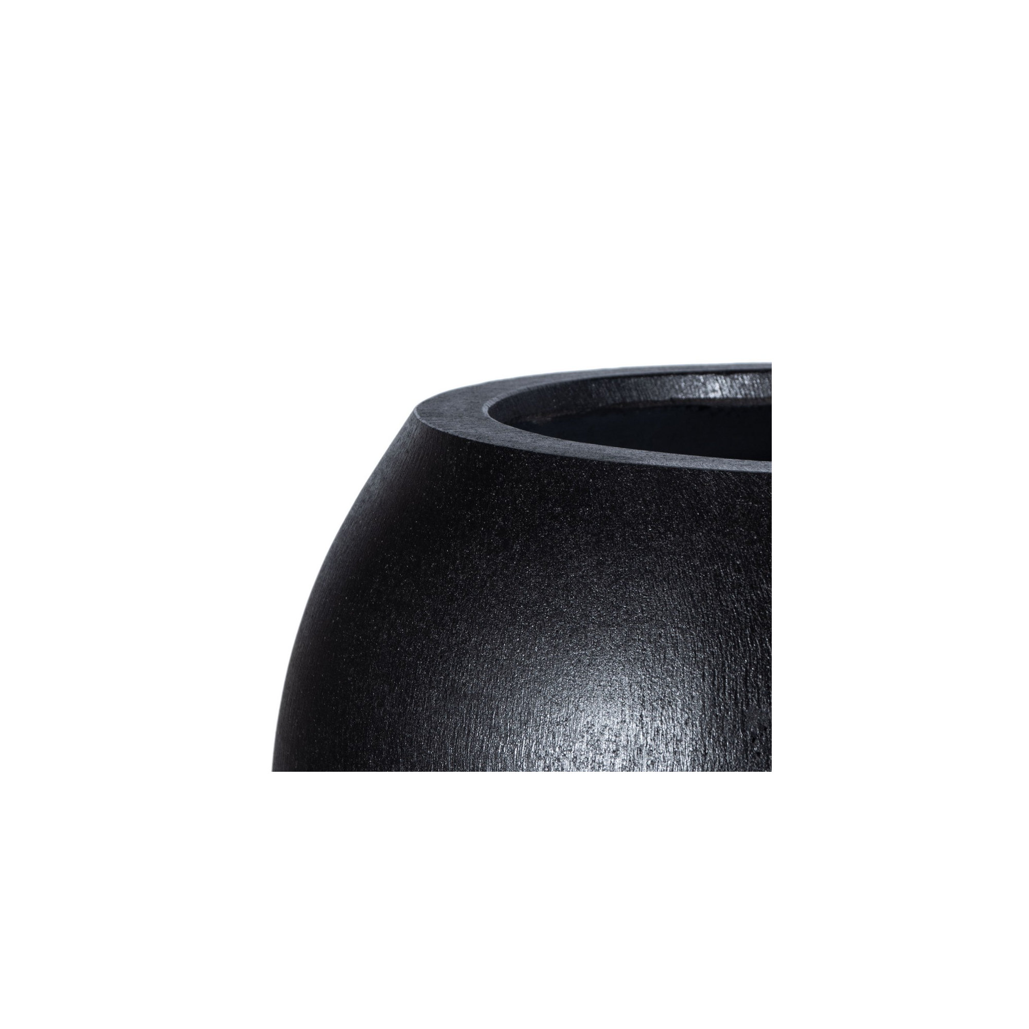 Mcgill Concrete Pot Planter, Black, 15.7" H x 19.6" W x 19.6" D