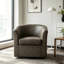 Fauteuil demi-tonneau pivotant en similicuir-1848889823