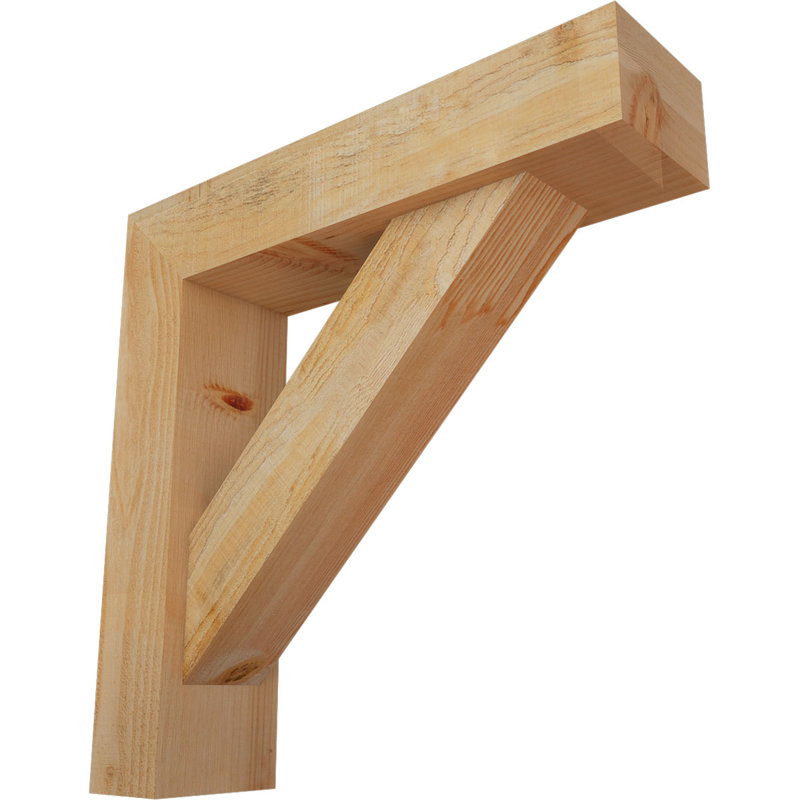 Support de bloc traditionnel avec entretoise décalée, 24 x 24, Sapin Douglas de l 6 po (scié brut)