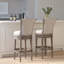 Tabouret tournant à hauteur de bar en bois 31 po avec dossier haut-827043941