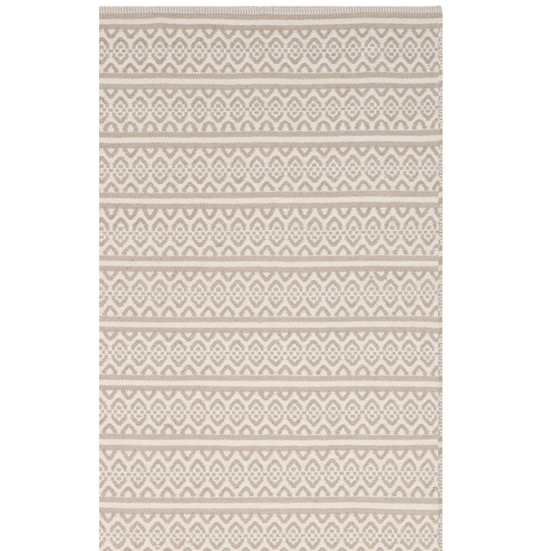 Bester Hand Woven Cotton Geometric Rug, Square 6'
