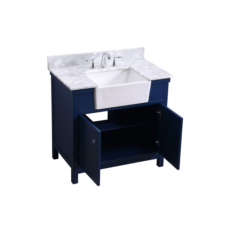 Ensemble de meuble-lavabo simple 36 po Lebrun, bleu