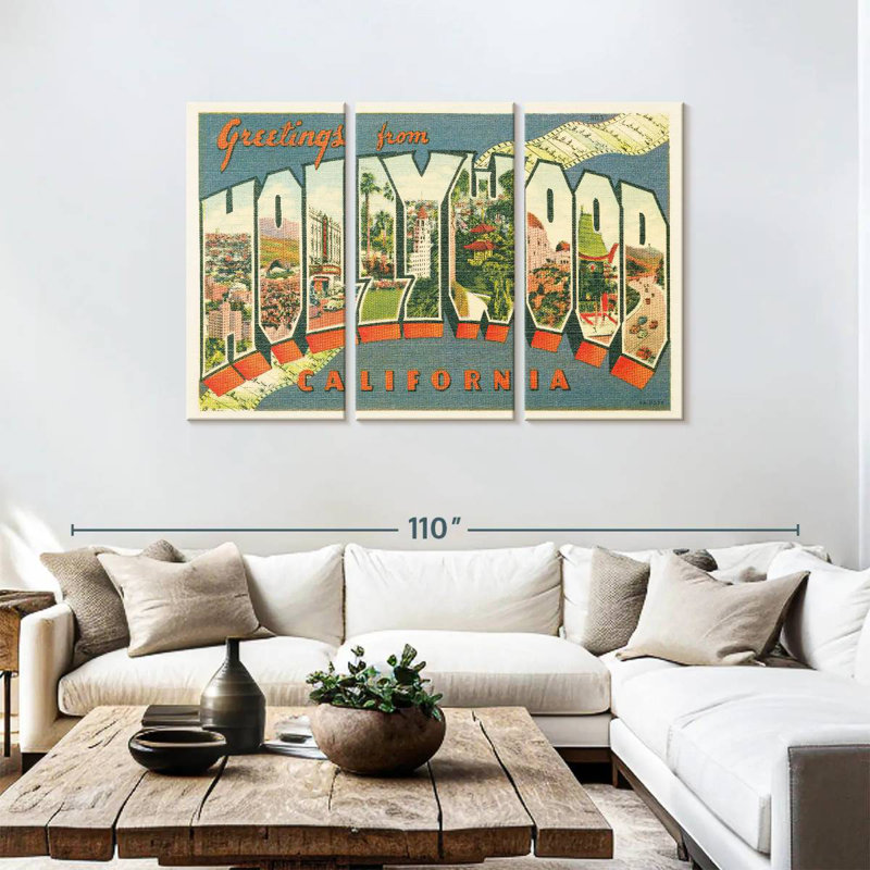 «Sirci Greetings From Hollywood», H 48 po x l 74 po