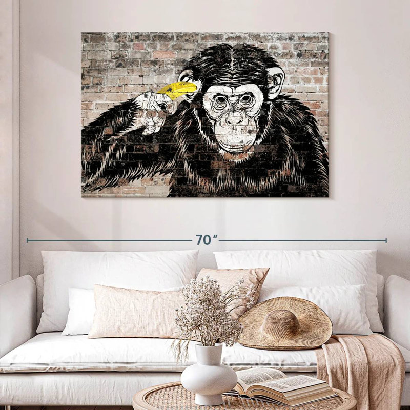 Brampt Monkey Headshot, 32" H x 48" W
