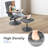 Mcabee Faux Leather Swivel Armchair with Ottoman-949631158