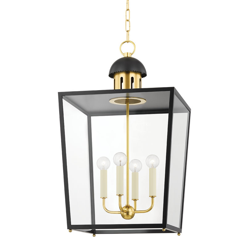 Luminaire suspendu 4 lumières June, H 28,25 po x l 16 po x P 16 po, Crème douce