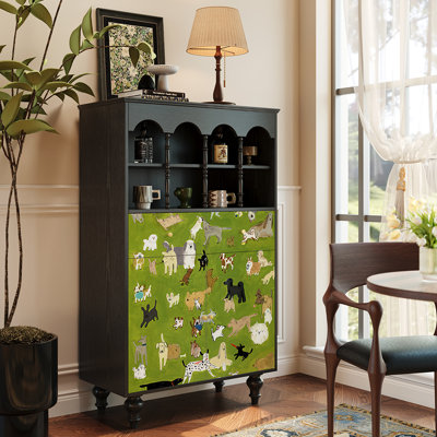 Chinese-style retro light luxury sideboard