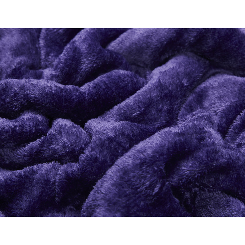 Plain Weave / Muslin Throw Blanket, 130cm W x 150cm L, Purple