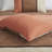 King Size Coral Bedding - Faux Suede Comforter With Pieced Design 7 Piece