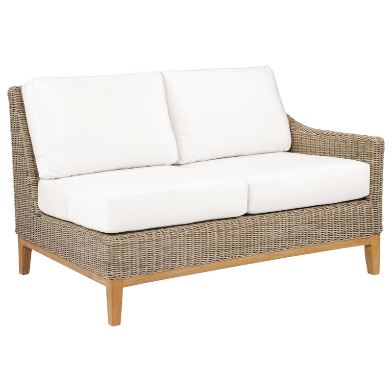 Frances Outdoor 2 - Seat Loveseat, Ash, Frances Black