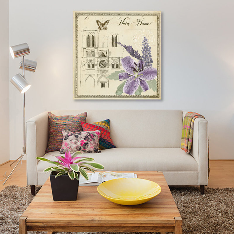 « paris ephemera v », impression sur toile, H 37 po x l 37 po x P 1,5 po, Toile tendue, Pas de tapis