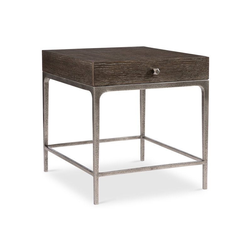 Linea End Table, Linea - Cerused Charcoal Finish