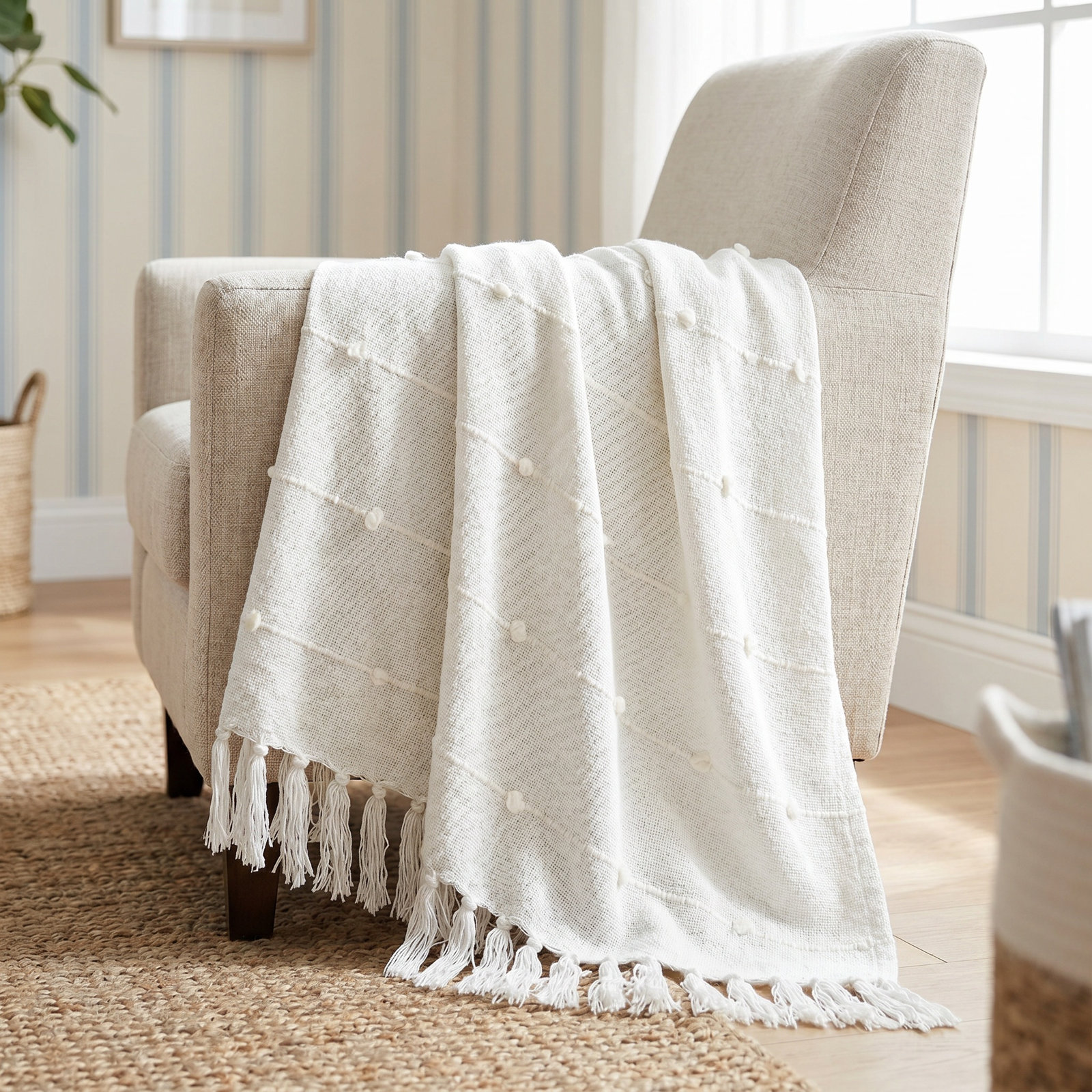 Throw Blanket, White